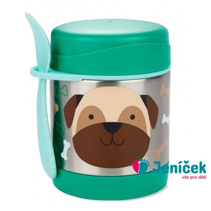 SKIP HOP Zoo Termoska na jídlo se lžičko/vidličkou Mopslík 325 ml, 3r+