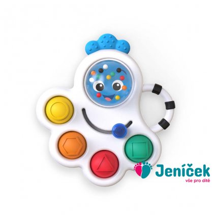 BABY EINSTEIN Hračka senozorická chrastítko a kousátko Opus's Shape Pops ™ 3m +