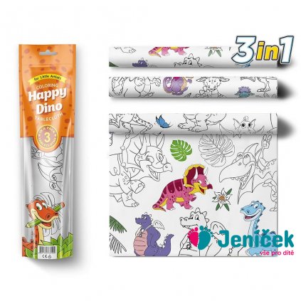 Pexi Malovací ubrusy 3 ks - Šťastní Dinosauři (Happy Dino)