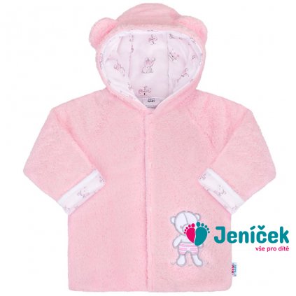 Zimní kabátek New Baby Nice Bear růžový, vel. 62 V