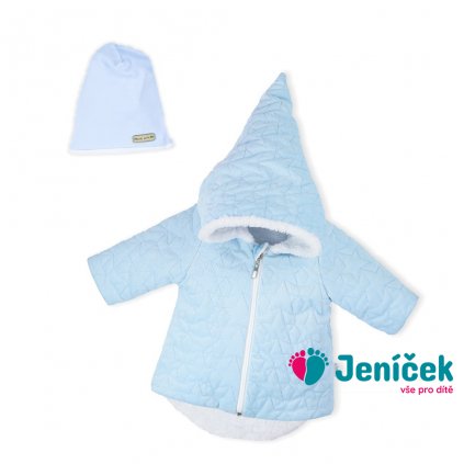 Zimní kojenecký kabátek s čepičkou Nicol Kids Winter modrý, vel. 74 V
