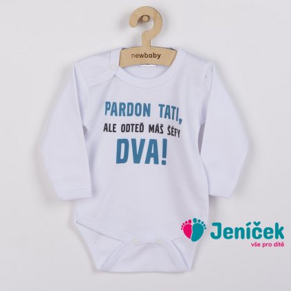 Body s potiskem New Baby Pardon tati, ...máš šéfy dva!