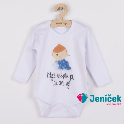 Body s potiskem New Baby Když nespím já, tak ani vy