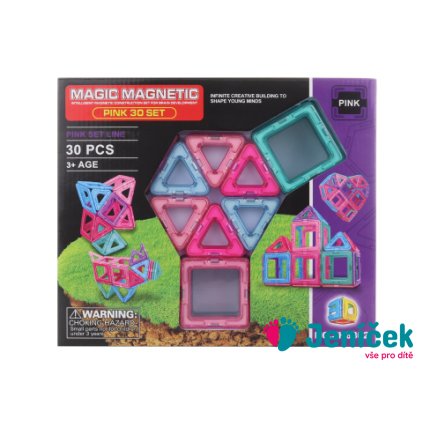 Magnetická stavebnice 30 ks