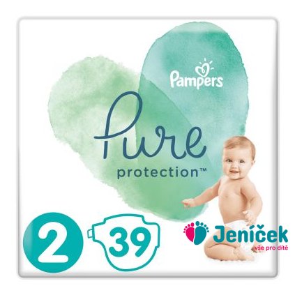 PAMPERS Pure Protection S2, 39 ks (4-8 kg) – jednorázové pleny