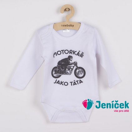 Body s potiskem New Baby Motorkář jako táta