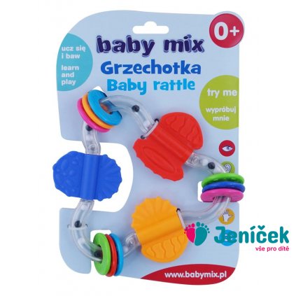 Dětské chrastítko Baby Mix barevný trojuhelník