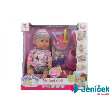 Miminko čůrací 32 cm se zvuky a doplňky