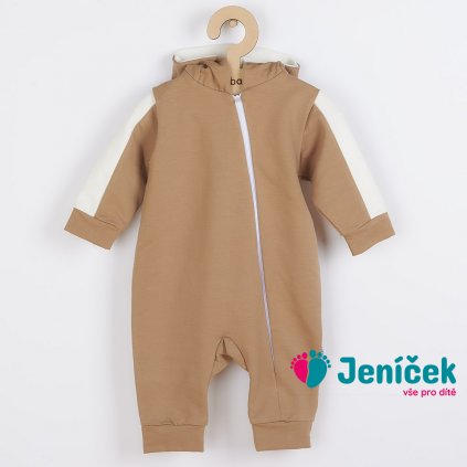 Kojenecký teplákový overal New Baby The Best hnědý