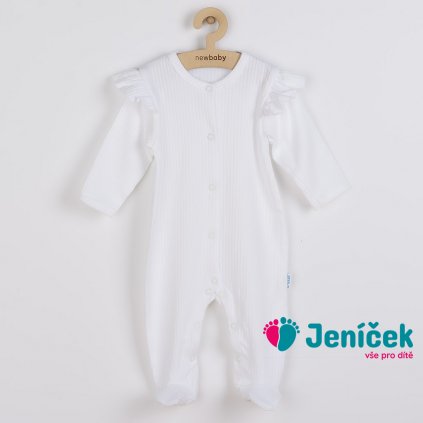 Kojenecký bavlněný overal New Baby Practical bílý holka