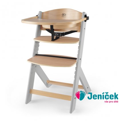 KINDERKRAFT Židlička jídelní Enock Grey wooden, Premium