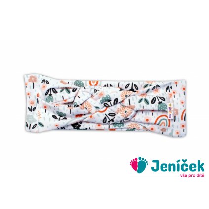 Hand Made Dvouvrstvá proplétaná čelenka Palouček, smetanová