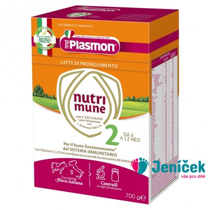 PLASMON Nutri-mune 2 pokračovací mléko 2x350 g, 6m+