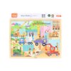 Dřevěné puzzle 48 dílků - stavební stroje