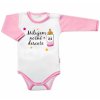 Body dl. rukáv s vtip. textem Baby Nellys, Milujem nočné desiate, vel. 80, holka
