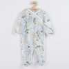 Kojenecký bavlněný overal s bočním zapínáním New Baby Lovely modrý