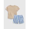 Baby set tričko a pruhované kraťasy Modrá