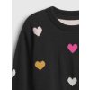 Baby svetr se srdíčky Černá