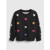 Baby svetr se srdíčky Černá