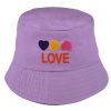 Letní, jarní klobouček Baby Nellys, Love - lila, vel. 86/92, obvod: 46/50 cm