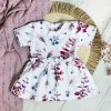 Šaty kr. rukáv, bavlna, Kvítky Berberys Baby Nellys, smetanové
