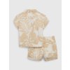 Baby lněná košile a kraťasy Béžová