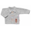 Pletený svetřík s knoflíčky Boy, Baby Nellys, šedý, vel. 62