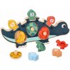 Edukační hračka puzzle s čísly, Adam Toys, Dinosaurus maminka - modrý