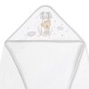 INTERBABY | OSUŠKA froté Medvídek na houpačce + bryndák - bílo/šedá