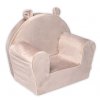 Dětské křesílko Teddy Velvet s boční kapsou Baby Nellys, béžové