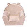 Dětské křesílko Teddy Velvet s boční kapsou Baby Nellys, béžové
