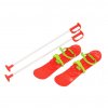 Dětské lyže s vázáním a holemi Baby Mix BIG FOOT 42 cm červené v