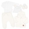 Pletená sada oblečení pro miminko, Star 5D - bílá, vel. 62