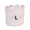 Koš na hračky Květina Off White 35x35x35 cm