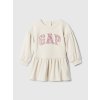 Baby šaty s logem Béžová