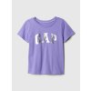Baby tričko s metalickým logem Fialová