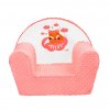 Dětské křeslo z Minky New Baby Liška lososové