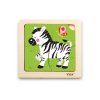 Dřevěné puzzle 4 dílky- zebra