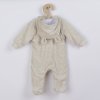 Kojenecký semiškový overal s kapucí New Baby Sweetheart béžový