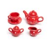 Bigjigs Toys Červený puntíkovaný čajový set