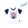 Kojenecké bavlněné tričko Nicol, Sailor - krátký rukáv, bílé, vel. 74 V