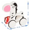 Edukační hračka, tahací Maxi Zebra, - bílá