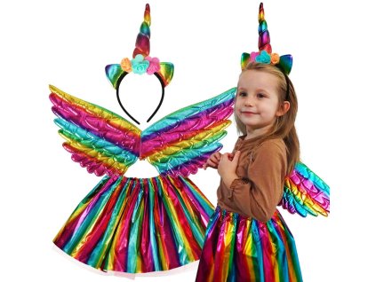 karnevalovy kostym jednorozec farebna