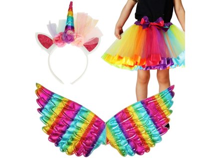 karnevalovy kostym jednorozec farebny