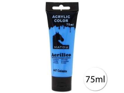 matou 135643 21 akrylov farba 1x75ml 447 celeste modr 1