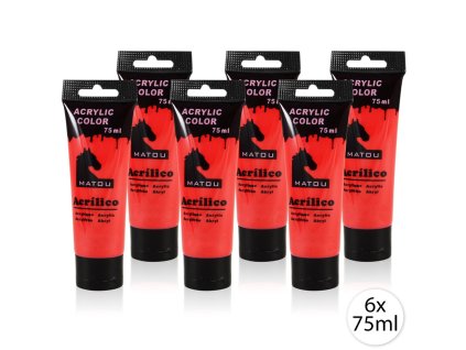 matou 541208 2 akrylov farby 6x75ml erven 1