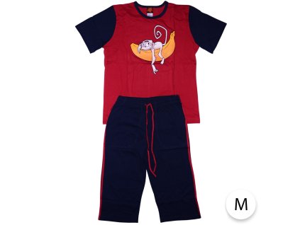 panske pyzamo happy times m modro cervena