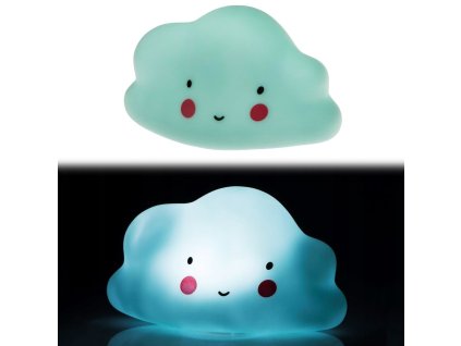 trojrozmerna led lampa detska modry oblak