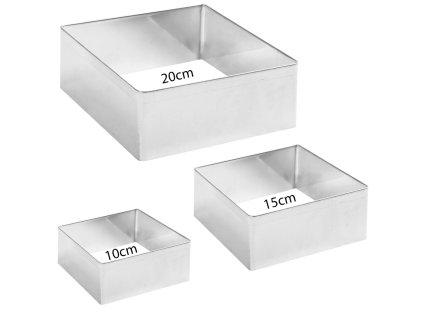 45571 cake baking tool no 77455 vykrajovacia forma 3 ks stvorec