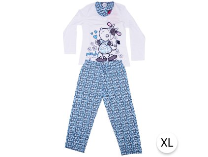 damske pyzamo kravicka xl modra